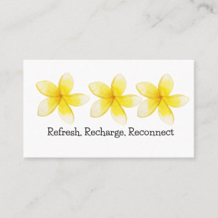 Plumeria Flowers Verse, exotische bloemen Visitekaartje