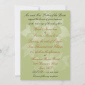 Plumeria Flowers Wedding Invitation Kaart (Achterkant)