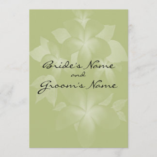 Plumeria Flowers Wedding Invitation Kaart