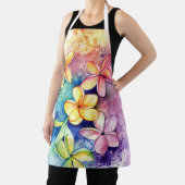 Plumeria Frangipani Aloha Flowers Kitchen Apron Schort (Insitu)