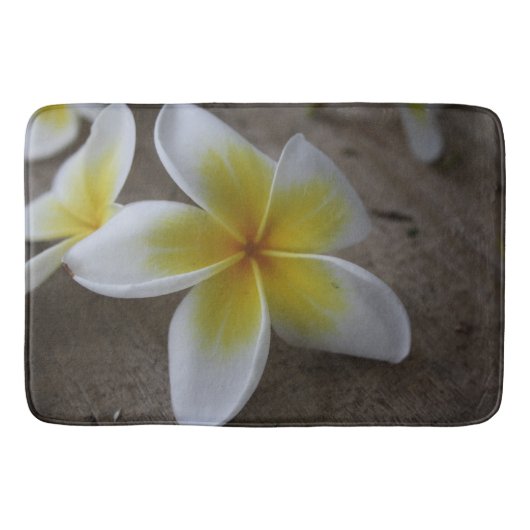 Plumeria - Frangipani bloemenfoto Badmat (Voorkant)