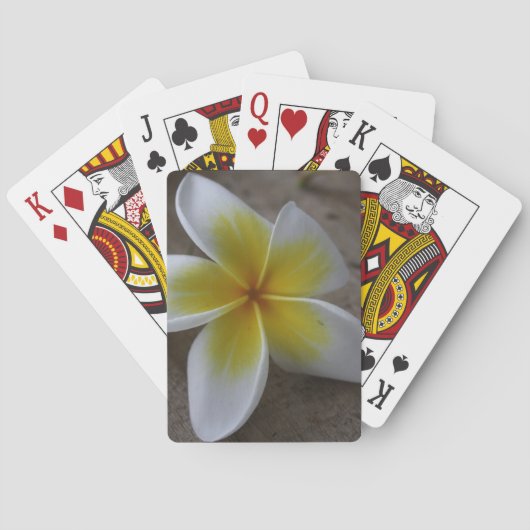 Plumeria - Frangipani bloemenfoto Speelkaarten (Achterkant)