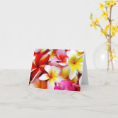 Plumeria Frangipani Hawaii bloem Hawaiiaanse bloem Kaart (Gele Bloem)