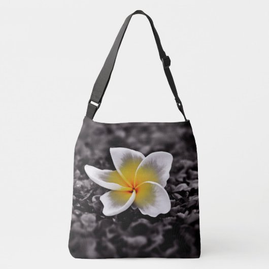Plumeria Frangipani Hawaii Flower Crossbody Tas (Achterkant)