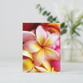 Plumeria Frangipani Hawaii Flower Gepersonaliseerd Briefkaart (Staand voorkant)