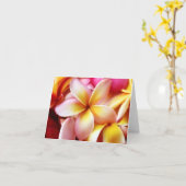 Plumeria Frangipani Hawaii Flower Gepersonaliseerd Kaart (Gele Bloem)