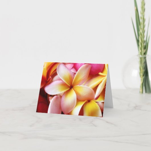 Plumeria Frangipani Hawaii Flower Gepersonaliseerd Kaart (Voorkant)