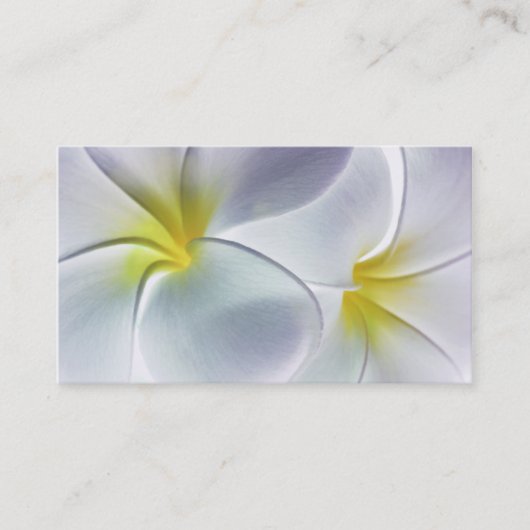 Plumeria Frangipani Hawaii Flower Gepersonaliseerd Visitekaartje (Voorkant)