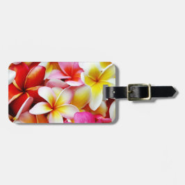 Plumeria Frangipani Hawaii Gepersonaliseerd Bagagelabel
