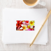 Plumeria Frangipani Hawaii Gepersonaliseerd Etiket (Insitu)