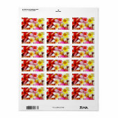 Plumeria Frangipani Hawaii Gepersonaliseerd Etiket (Full Sheet)