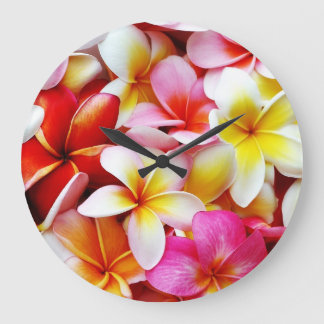 Plumeria Frangipani Hawaii Gepersonaliseerd Grote Klok