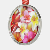 Plumeria Frangipani Hawaii Gepersonaliseerd Metalen Ornament (Links)