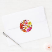 Plumeria Frangipani Hawaii Gepersonaliseerd Ronde Sticker (Envelop)