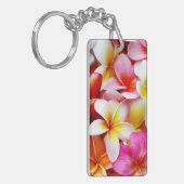 Plumeria Frangipani Hawaii Gepersonaliseerd Sleutelhanger (Voorkant Links)
