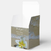 Plumeria Frangipani op zand bruiloft Bedankdoosjes (Geopend)