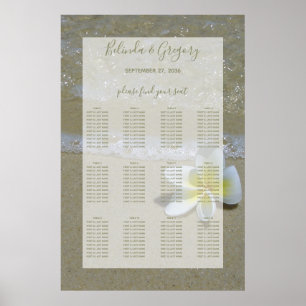 Plumeria Frangipani op zand bruiloft Poster