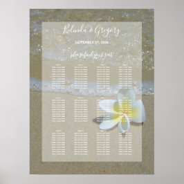 Plumeria Frangipani op zand bruiloft Poster