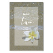 Plumeria Frangipani over zand-bruiloft Kaart (Voorkant)