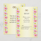 Plumeria Frangipani Uitnodiging antwoordkaart (Voorkant / Achterkant)