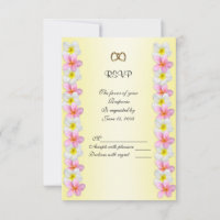 Plumeria Frangipani Uitnodiging antwoordkaart