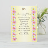 Plumeria Frangipani Weddenschap Kaart (Staand voorkant)