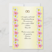 Plumeria Frangipani Weddenschap Kaart (Achterkant)