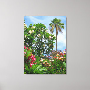 Plumeria Garden Canvas Afdruk
