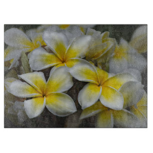 Plumeria, gele bloem fotografie snijplank