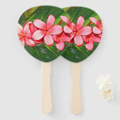 Plumeria Handwaaier (Voorkant en achterkant)