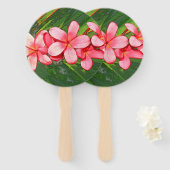 Plumeria Handwaaier (Voorkant en achterkant)
