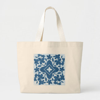 Plumeria Hawaiian Quilt Block Grote Tote Bag