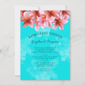 Plumeria Hawaiian Rehearsal Dinner Invitation Kaart (Voorkant)