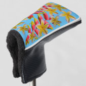 Plumeria Heliconia Golfheadcover (3/4 voorkant)