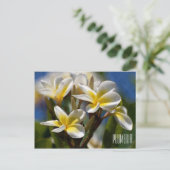 Plumeria Horizontal Briefkaart (Staand voorkant)