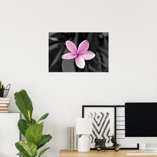 Plumeria in Bloom Poster (Thuiskantoor)