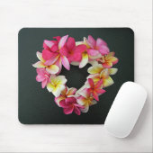 Plumeria in Heart Ring op mousepad Muismat (Met muis)
