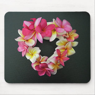 Plumeria in Heart Ring op mousepad Muismat