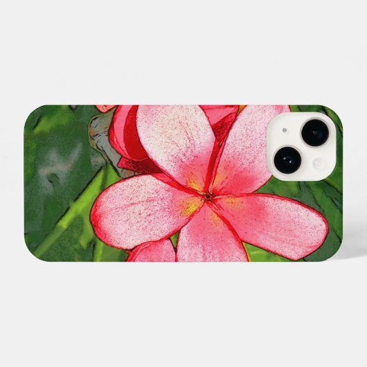 plumeria iPhone hoesje (Achterkant horizontaal)
