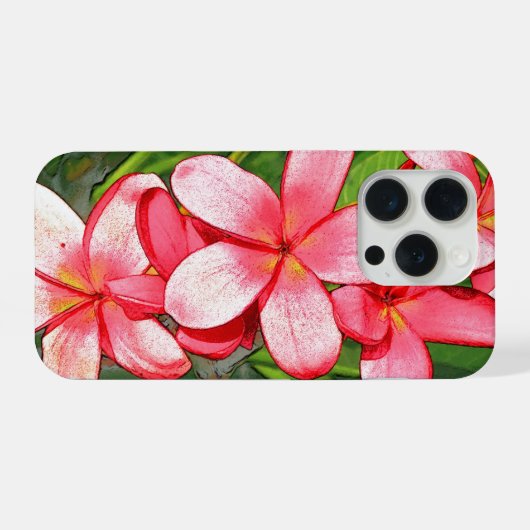 plumeria iPhone hoesje (Achterkant horizontaal)
