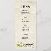 plumeria & ivy beige trouwmenkkaart menu (Achterkant)