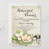  Plumeria & Ivy bruiloft repetitie diner Kaart (Voorkant)