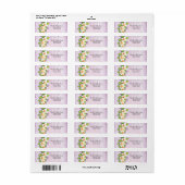  plumeria ivy paarse witte bruiloft label (Full Sheet)