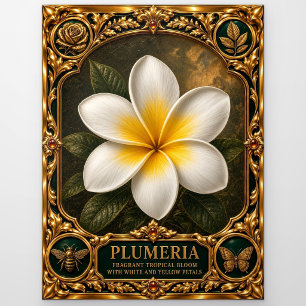 Plumeria, Juweel Erfstuk Kunst Briefkaart