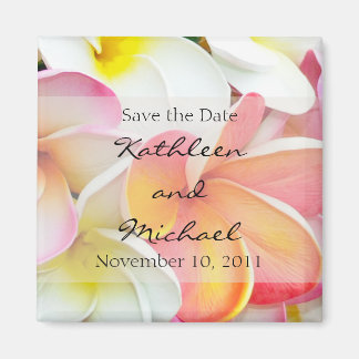 Plumeria Kleur Save the Date Magnet