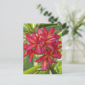 Plumeria - Kunstmatig ontwerp op Briefkaart (Staand voorkant)