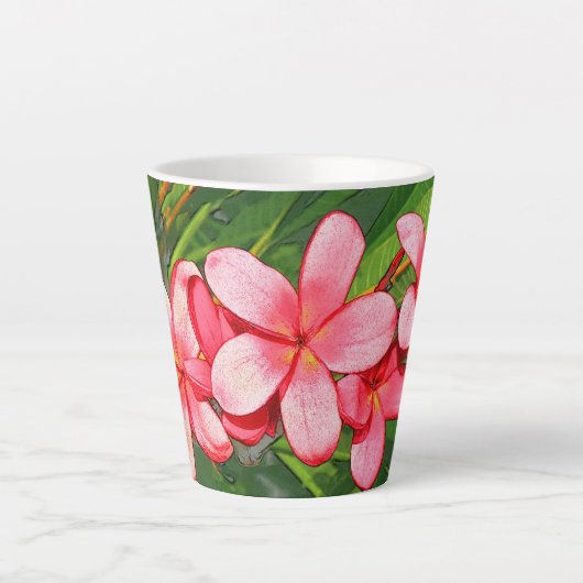 plumeria latte mok (Voorkant)