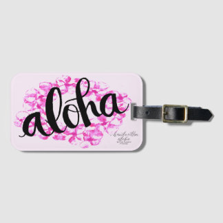 Plumeria Lei Aloha Bagagelabel