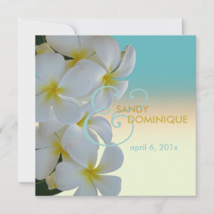 Plumeria Lei tropische bruiloft Kaart