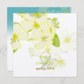 Plumeria Leis bestemmingsbruiloft Kaart (Voorkant / Achterkant)